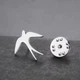 Значок из стали BROCHE брошь бижутерия Птицы Ласточка серебристый BRGV114865 - изображение 4