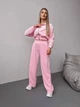 Жіночий велюровий костюм (кофта+штани+топ) Uaclothes 42-44 Рожевий (like36626-170521349) - зображення 5