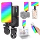 Накамерный видеосвет M20 RGB 5W, 2500–9000K, 22 эффекта MagSafe — Студийная лампа RGB LED с аккумулятором 3000 mAh, регулируемая температура, с эффектами для фото/видео, селфи лампа для TikTok, фотосвет на телефон, блогерский свет - изображение 1