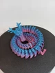 Декоративний Артикуляційний Дракон Articulated Christmas Dragon 3Д Друк Синій 50 См - зображення 1