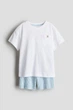 Шорти H&M 1271569 134-140см блакитний смужки - изображение 1