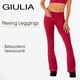 Жіночі безшовні легінси кльош із заниженою посадкою Giulia FLEXING LEGGINGS JIVE S/M Bordo-winterberry, еластичні лосини з мікрофібри, для спорту - зображення 1
