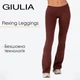 Жіночі безшовні легінси кльош із заниженою посадкою Giulia FLEXING LEGGINGS JIVE XXS/XS Brown-hot chocolate,еластичні лосини з мікрофібри, для спорту - зображення 1