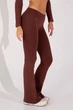 Жіночі безшовні легінси кльош із заниженою посадкою Giulia FLEXING LEGGINGS JIVE XXS/XS Brown-hot chocolate,еластичні лосини з мікрофібри, для спорту - зображення 4