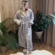 Халат унисекс плюшевый серый 54-56 р H65 Ananasko - изображение 4