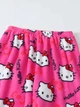 Штаны пижамные плюшевые Hello Kitty розового цвета, теплые домашние штаны Хэллоу Китти - изображение 5