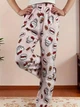 Штаны пижамные плюшевые Hello Kitty розового цвета, теплые домашние штаны Хэллоу Китти, S-M - изображение 2
