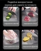 Двухсторонняя кухонная доска из нержавеющей стали для мяса овощей и рыбы 34×23 см серебристая U9629 - изображение 3