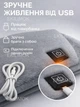 Грелка с подогревом от USB портативная електрогрелка пояс для согревания рук ног спины и поясницы работает от павербанка ноутбука или адаптера мягкая с защитой от перегрева - изображение 4