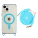 Панель-накладка TPU+PC LanyardCase MagSafe для Apple iPhone 13/iPhone 14 с удобным регулируемым шнурком Sky Blue - изображение 1