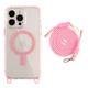 Панель-накладка TPU+PC LanyardCase MagSafe для Apple iPhone 14 Pro Max с удобным регулируемым шнурком Pink - изображение 1