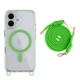 Чохол TPU+PC LanyardCase with MagSafe для iPhone 16 Fluorescent Green - изображение 1