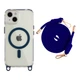 Панель-накладка TPU+PC LanyardCase MagSafe для Apple iPhone 13/iPhone 14 зі зручним регульованим шнурком Indigo Blue - зображення 1