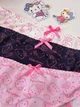 Набор женских трусиков слипов принт Хэллоу Китти Hello Kitty, женские трусики слипы с бантиком (3 шт в комплекте), L - изображение 3