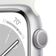Смарт-годинник Apple Watch Series 8 GPS, 41mm, Silver, White Sport Band (Grade B) - Б/В - зображення 3