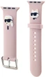 Pasek Karl Lagerfeld 3D Rubber Karl&Choupette Heads do Apple Watch Series 1/2/3/4/5/6/7/8/9/SE/SE2/Ultra/Ultra 2 42-49 mm Pink (3666339259273) - obraz 3