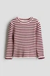 Кофта H&M 1196719 122-128см рожевий смужки - изображение 4