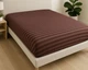 Простирадло на резинці LARA бязь-страйп dp11252 Brown 160х200х25 - зображення 1