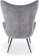 Крісло для відпочинку Halmar JUKON Сіре (5905248135048) - зображення 7