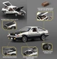 Модель авто Toyota AE86 Trueno 1:43 DIY | колекційна металева JDM модель у стилі Initial D - зображення 6