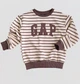 Детский спортивний костюм двойка GAP свитшот в полоску 122-128 коричневый - изображение 3