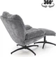 Крісло для відпочинку Halmar PESTO з підставкою для ніг та функцією люльки Сіре (5905248135741) - зображення 4