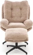 Крісло для відпочинку Halmar PESTO з підставкою для ніг та функцією люльки Бежеве (5905248135734) - зображення 1