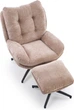 Крісло для відпочинку Halmar PESTO з підставкою для ніг та функцією люльки Бежеве (5905248135734) - зображення 2