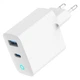 Зарядное устройство Gembird 1xUSB-C PD30W + 1xUSB QC3.0 LED white (TA-UC-PDQC30L-W-01) GEMBIRD TA-UC-PDQC30L-W-01 929027 - изображение 3