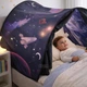 Палатка детская игровая на кровать Dream Tents Космос, складной тент-домик для сна и игр с фиксаторами под матрас, шторками и внутренним карманом, для детской и односпальной кровати Фиолетовый, AND-026 - изображение 8