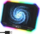 Охлаждающая подставка KLIM с RGB-подсветкой для игрового ноутбука до 17 дюймов питания USB или сети - изображение 2