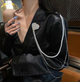 Брошка-булавка Fashion Jewelry двобортна з ланцюжком та серцем Y2K брошка-фіксатор для декору одягу, срібляста (SVS) - зображення 5