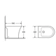Биде напольное Qtap Presto 540×340×400 White QTPRE29W43056 - изображение 2