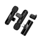 Микрофон HOCO Type-C/Lightning Fair wireless microphone L20A, 2.4G, 5-15m, 60mAh, 3-4h, black - изображение 2