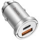 Автомобильное зарядное устройство Hoco NZ10, USB/Type-C, PD 45W серебристое - изображение 6