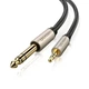 Аудиокабель UGREEN AV127 3.5mm to 6.35mm TRS Stereo Audio Cable 1m Gray - изображение 1