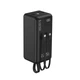 Зовнішній акумулятор повербанк power bank УМБ батарея Kensa KP-91 50000mAh |2USB/2Type-C, 30W/3A, PD/QC, Ліхтарик| Black - зображення 12
