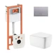 Готовое решение Qtap для ванной комнаты: подвесной унитаз Gemini Ultra Quiet 530х365х373+ комплект инсталляции Nest 4 в 1 - изображение 1