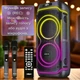 Портативная акустическая колонка ZXX-5530 Bluetooth-колонка с двумя динамиками и подсветкой Аккуляторная колонка с пультом и 2 микрофонами - изображение 2