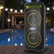 Музыкальная караоке-колонка ZXX-5570 с двумя микрофонами и пультом Акустическая колонка с подсветкой RGB Аккумуляторная колонка с двумя динамиками - изображение 8