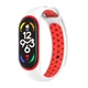 Ремінець для Xiaomi Mi Band 5/6/7 N Sport White/Red - изображение 1
