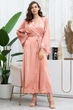 Длинный шелковый халат Mia-Amore 3899 L/XL Пудра - изображение 1