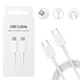 Кабель Foxconn Type-C - Type-C PD60W (3A) 1м для швидкого заряджання Samsung Super Fast Charge та передачі даних White - зображення 1
