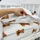 Детское постельное белье из натурального хлопка для кровати 160х80 см с пододеяльником 140х110 см Oh My Kids Oh My Kids «Brown Bears» бежевый - изображение 4