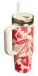 Термочашка стальная с двойной вакуумной изоляцией Stanley Quencher H2.0 Flowstate 0,89 л Resort Floral - изображение 2
