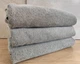 Набор турецких махровых однотонных полотенец Zeron 3 штуки 70х140 Light Gray плотность 500 г/м2 - изображение 2