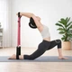 Лента для растяжки эластичная с петлями Stretching Tension Band, универсальный эспандер для стретчинга, йоги и пилатеса, фитнес-резинка с регулируемыми стропами, Розовая с черным, FSB-2-Pink/Black - изображение 1