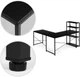 Biurko komputerowe ModernHome by Multistore narożne z regałem 4 półki TH-CD-1 Czarne (5905817011094) - obraz 5