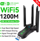 WiFi USB-адаптер двухдиапазонный VAORLO 1200 Мбіт/с 2.4G+5Ghz Wi-Fi 4 антенны 802.11AC USB3.0 высокоскоростной - изображение 1