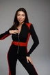 Женская пижама пожама SweetJama Desire Stripe с карманом на попе М черная - изображение 5